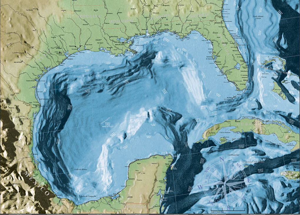 You are currently viewing Check out the contours of the Gulf of Mexico